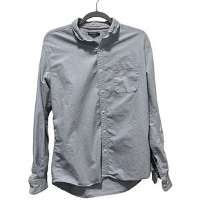 RUGGER'S Shirt Men's Size L Contemporary Fit Gray Heavy Cotton Button Down‎